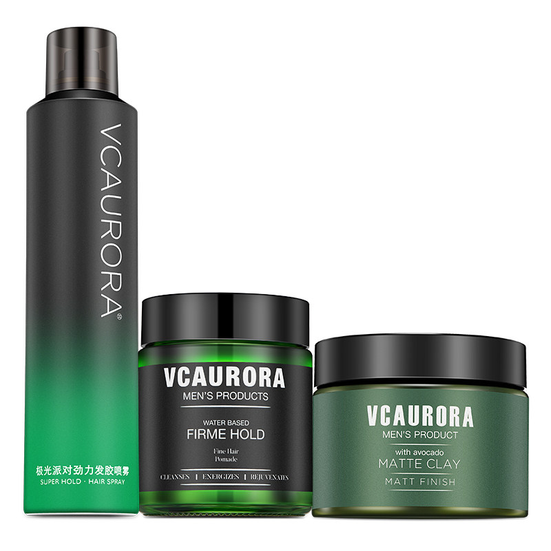 极光男士定型喷雾发胶头发造型发油 vcaurora头发造型