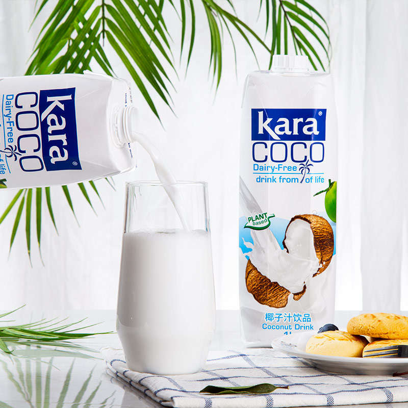 Kara Coco椰子汁饮料1L*4瓶 印尼进口椰肉榨汁椰汁椰奶饮品 - 图2