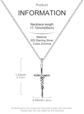 MYBEBOA美缤宝 项链女款2026新款独特漂亮字母十字形项链