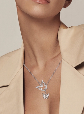 MYBEBOA美缤宝 项链女款2026新款独特漂亮飞舞蝴蝶吊坠项链