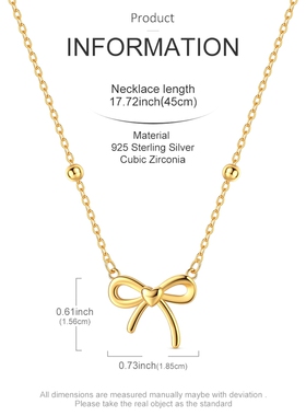 MYBEBOA美缤宝 项链女款2026新款独特漂亮金色爱心蝴蝶结项链