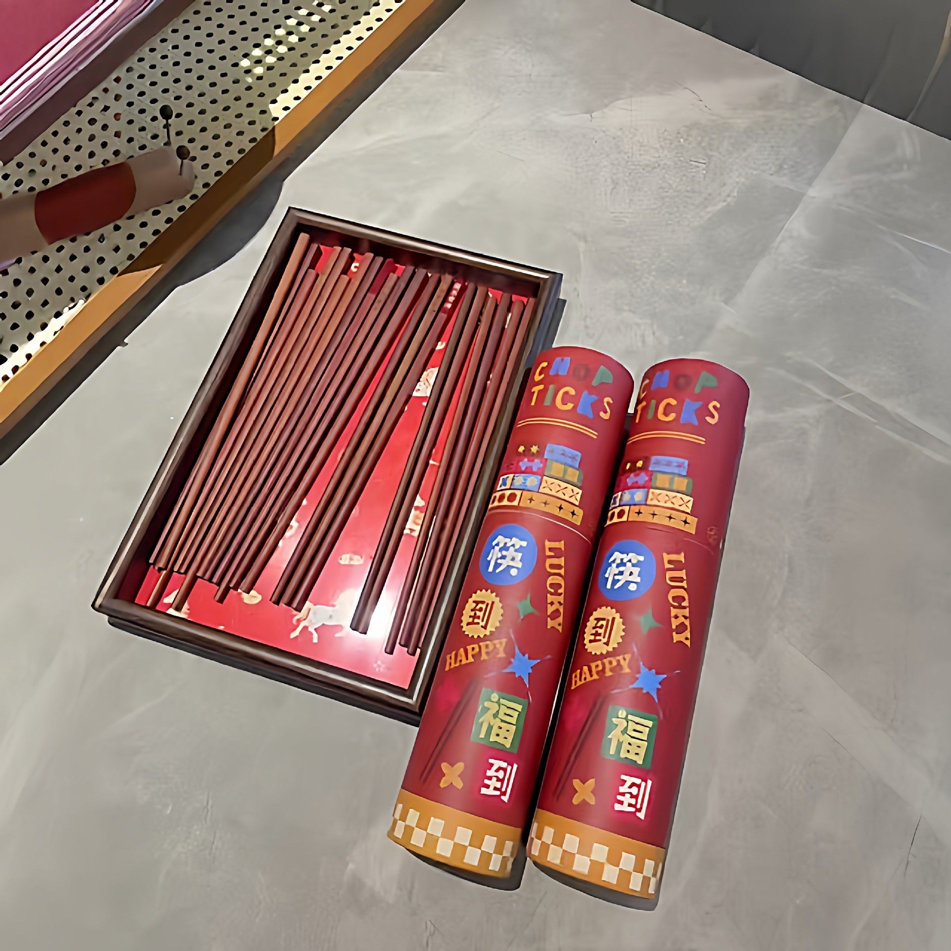 新年筷子马年新款国风许愿筷子红檀木家用新年礼盒筷高档过年送礼,淘宝优惠券,粉丝福利购,淘宝优惠卷