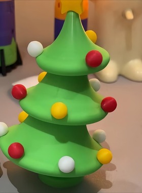 3d打印圣诞树会跳舞小礼物桌面