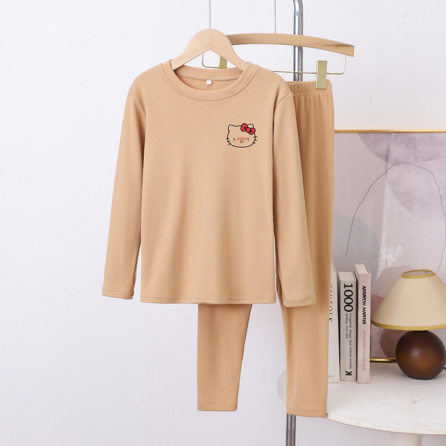 儿童装德绒睡衣两件套装女童家居服秋冬保暖打底秋衣秋裤内搭外穿,淘宝优惠券,粉丝福利购,淘宝优惠卷