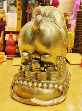 寅亥堂黄铜猪摆件吉祥物