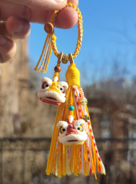 手工编绳鹿角雕刻配饰DIY定制