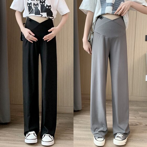 Maternity wide leg pants summer thin outer wear