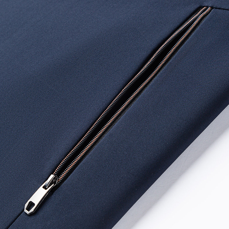 雅鹿立领商务休闲外套男士2024年秋季防风耐磨夹克中年爸爸装上衣