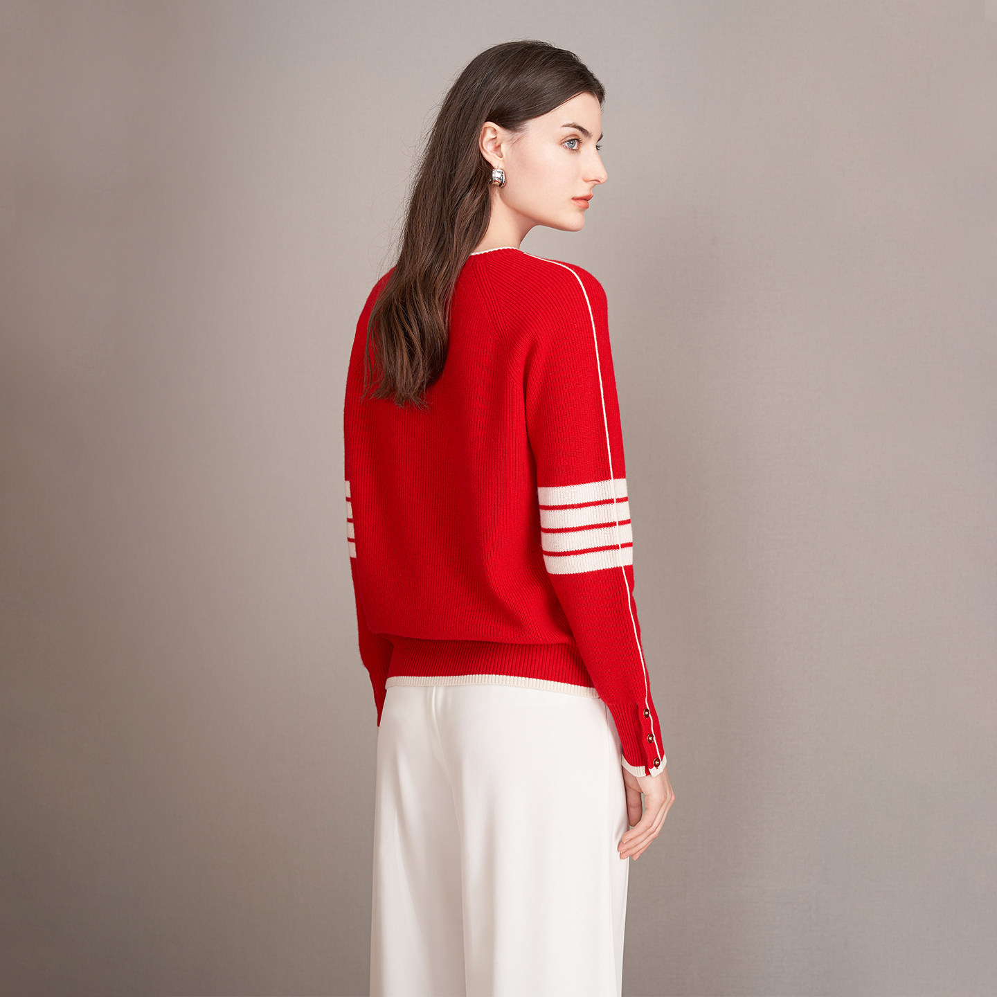 鹿王100%纯羊绒衫女士圆领单元宝组织女百搭保暖套头衫春秋新款,淘宝优惠券,粉丝福利购,淘宝优惠卷