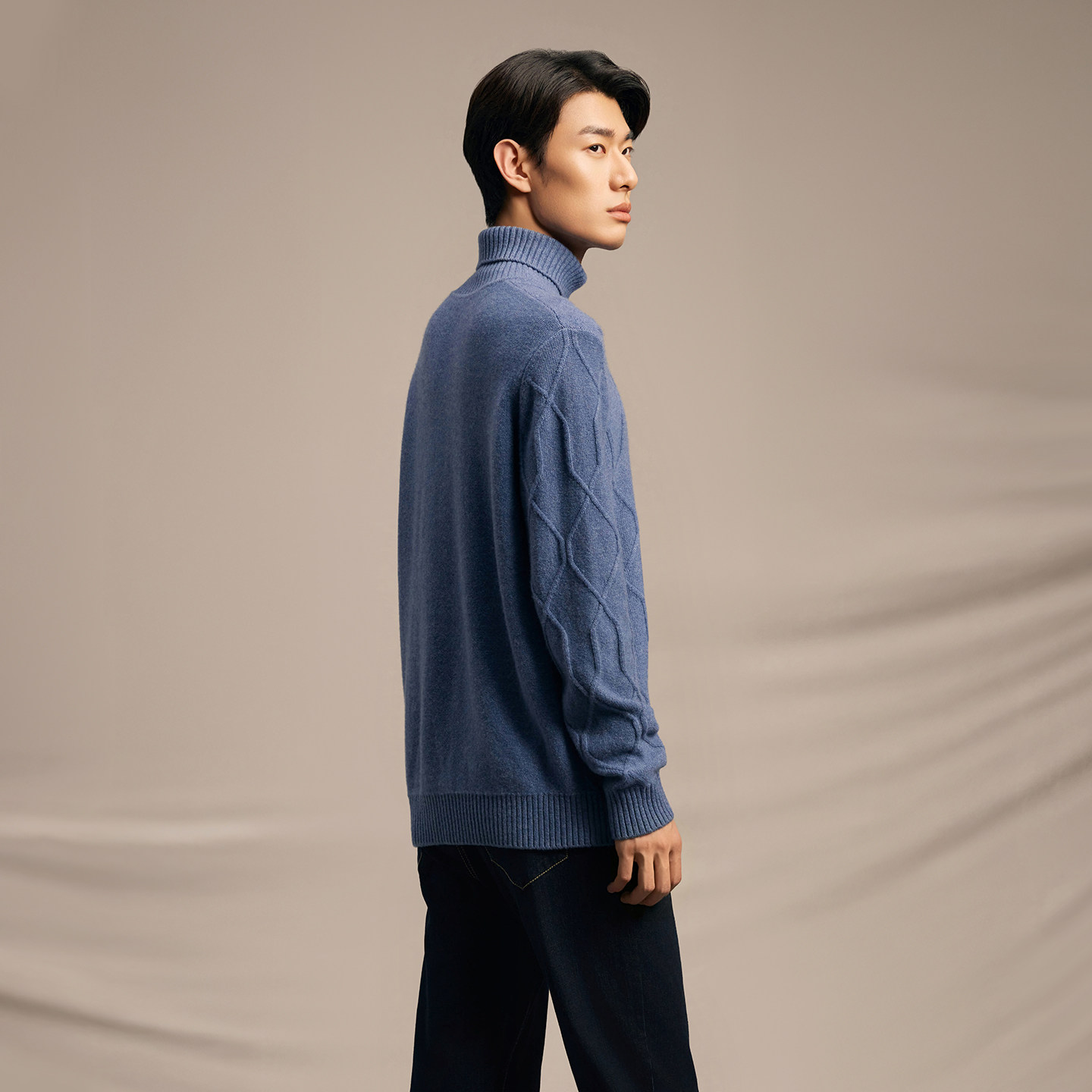 鹿王100%山羊绒衫男高领纯色针织衫毛衣休闲加厚保暖25年秋冬新款,淘宝优惠券,粉丝福利购,淘宝优惠卷