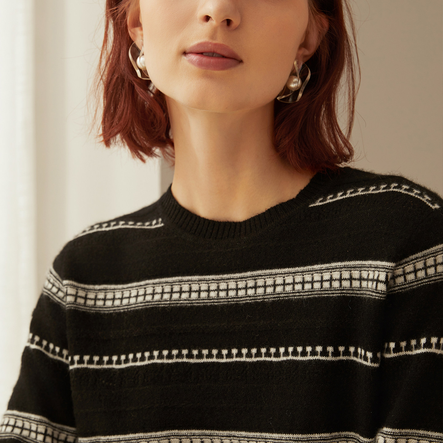 鹿王100%纯山羊绒衫女士圆领针织套头毛衣简约百搭保暖秋冬新款,淘宝优惠券,粉丝福利购,淘宝优惠卷