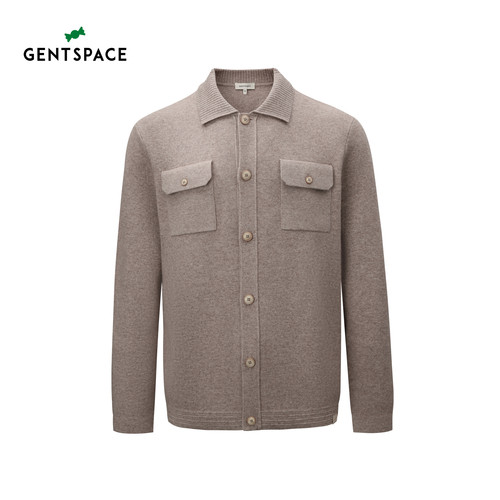GENTSPACE 2025秋冬新品时尚休闲男士羊毛针织开衫外套 - 图3