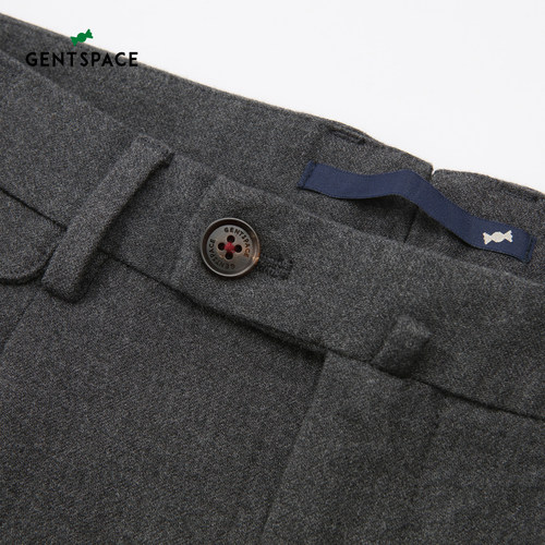 GENTSPACE 2025秋冬新品时尚都市男士深灰休闲裤 - 图1