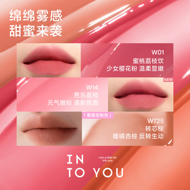 【章昊定制色】INTO YOU水雾唇釉口红素颜哑光唇彩水光不易沾杯