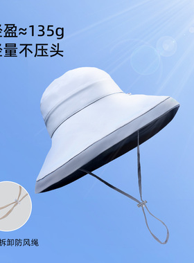 日本uvcut防晒帽双面可戴春夏女
