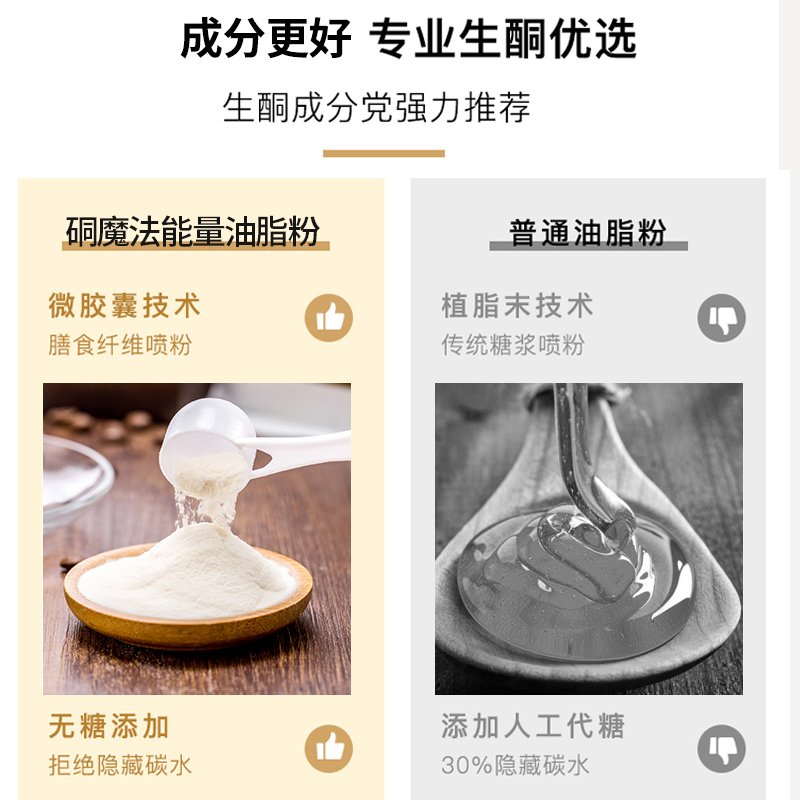 生酮饮食代餐粉生酮防弹极速能量包咖啡油脂粉MCT奶昔椰子粉无糖-图2