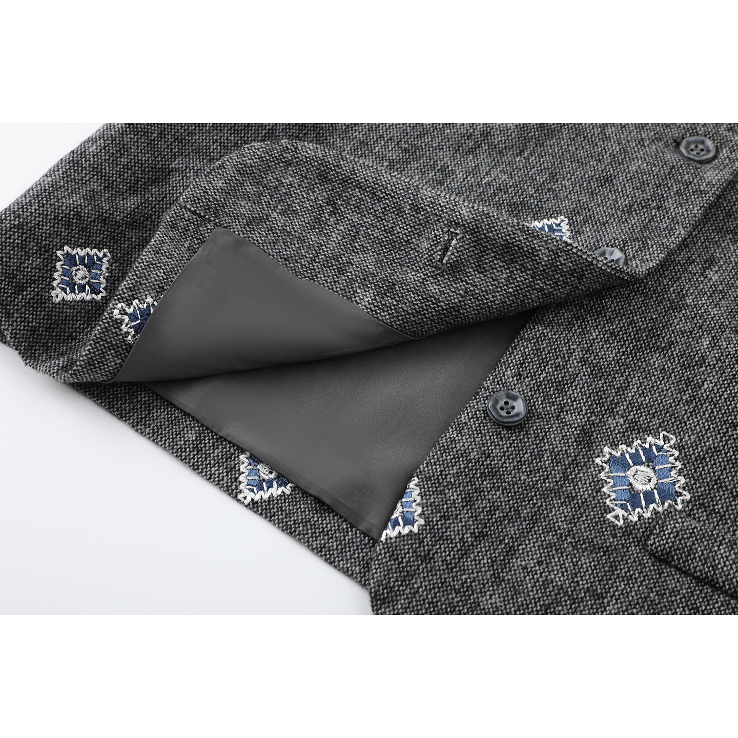 谷 中式民族风穿搭一整套女2026春季复古毛呢刺绣马甲半裙两件套,淘宝优惠券,粉丝福利购,淘宝优惠卷