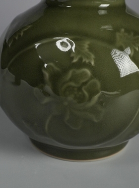 龚益华龚家窑柴烧手工贴花葫芦