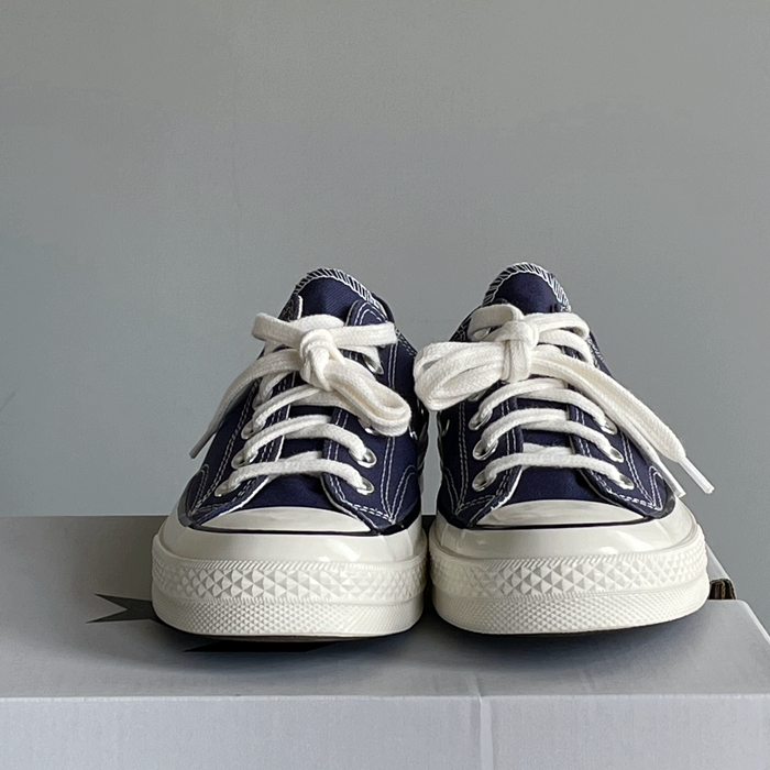 匡威Converse 1970s尖头夏秋季海军蓝高低帮帆布鞋A04589 A04592c