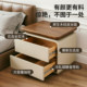 Bedside table for home bedroom solid wood cat scratch leather light luxury style