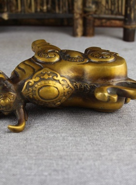 铜摆件 工艺品家居办公摆设礼品铜器 黄铜 铜牛全身像