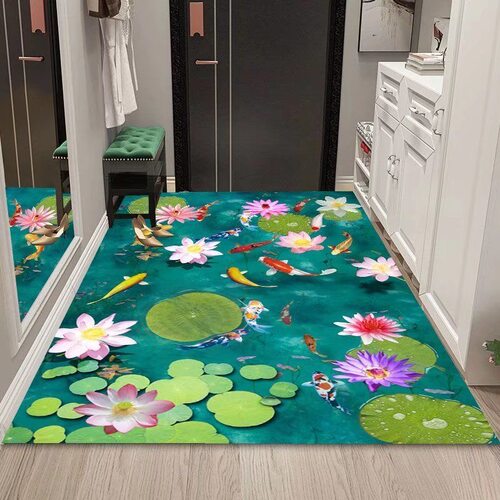 3D立体地垫入户门地垫家用脚垫防滑可擦免洗PVC可裁剪门口进门厅 - 图0