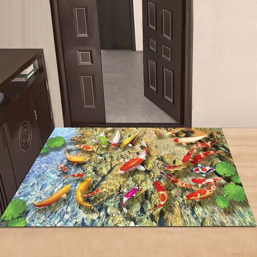 3D立体地垫入户门地垫家用脚垫防滑可擦免洗PVC可裁剪门口进门厅 - 图1