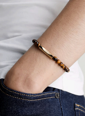 CalvinKlein虎眼石男士手链