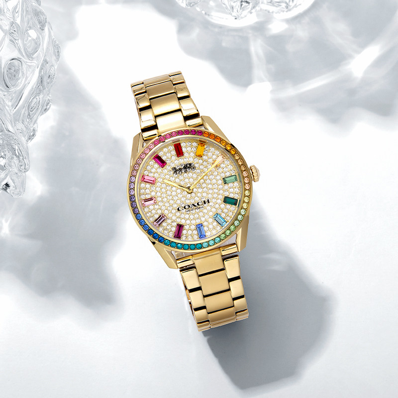 coach蔻驰preston系列女士奢华满 奥兹海外欧美腕表