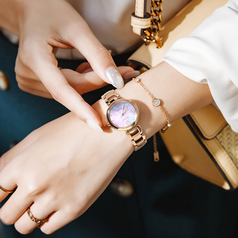 citizen正品光动能贝母表盘女表 奥兹海外日韩腕表