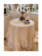 French cream lace ruffled tablecloth