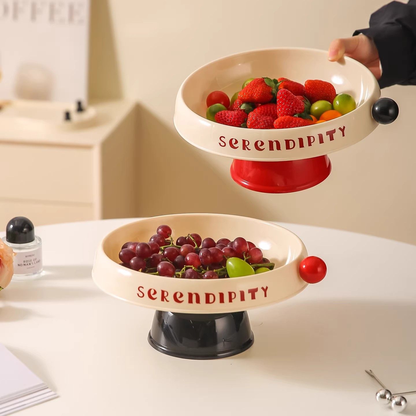 轻奢水果盘客厅茶几家用洗水果干果盘带盖高颜值前台糖果盘备菜盘,淘宝优惠券,粉丝福利购,淘宝优惠卷