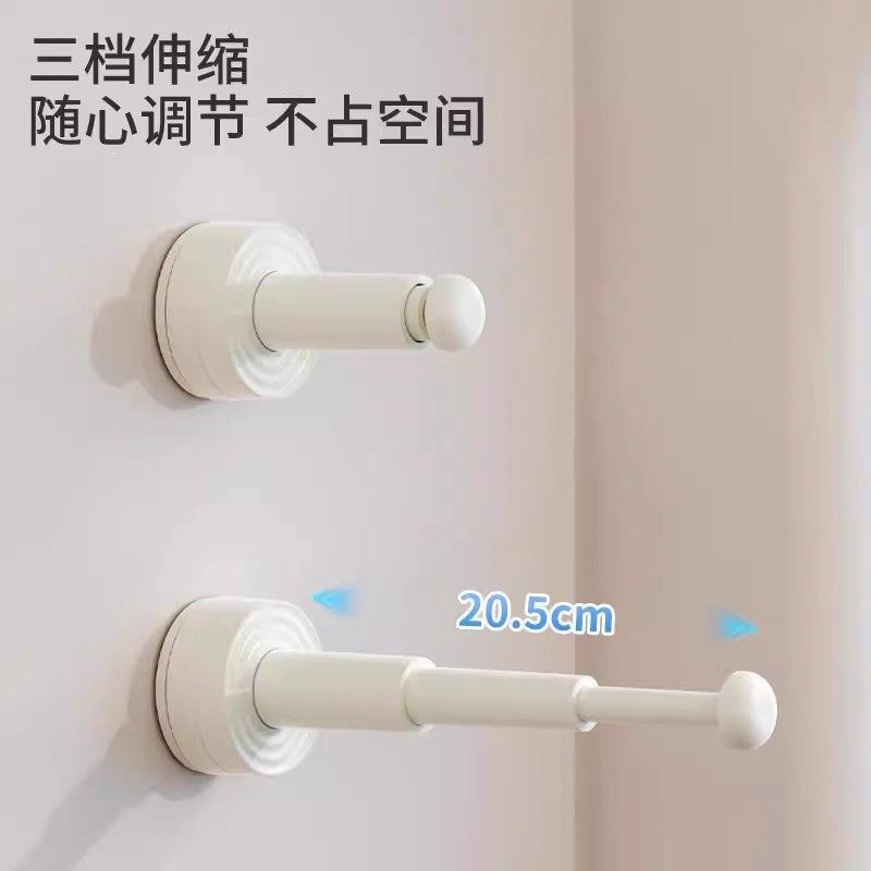衣架收纳神器吸盘免打孔阳台家用多功能伸缩挂衣架毛绒玩具收纳桶,淘宝优惠券,粉丝福利购,淘宝优惠卷