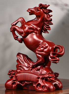 十二生肖装饰开业乔迁送礼木雕马