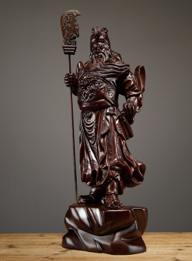 关公大号家居客厅红木送礼品摆件