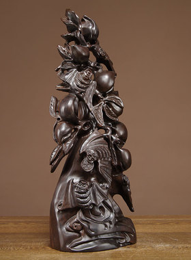 黑檀木葫芦家居客厅贺寿五福临门