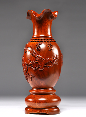 花开富贵一对家居客厅电视柜木雕