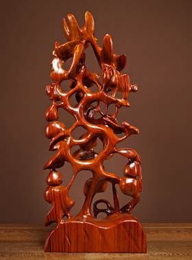 中式风家居客厅乔迁送礼五福临门