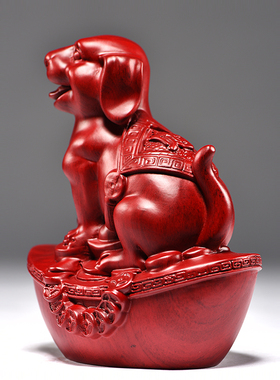 红花梨十二生肖家居客厅工艺品