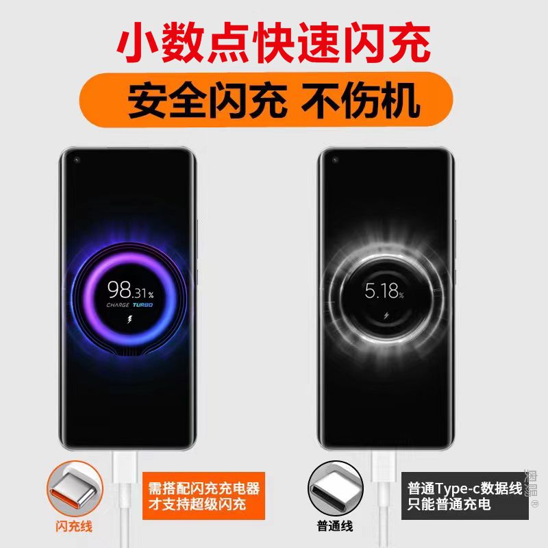 适用于红米K40充电器头套装33W瓦极速闪充RedmiK40pro手机充电器增强版快充-图0