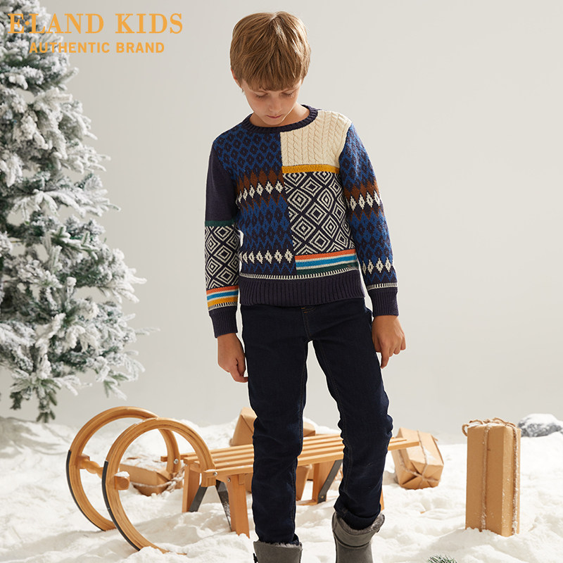 eland kids衣恋童装秋冬新男童毛衣 elandkids衣恋毛衣/针织衫