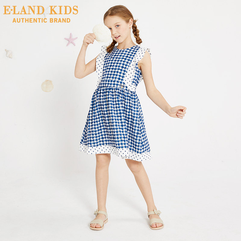eland kids衣恋儿童夏季新百褶裙 elandkids衣恋连衣裙