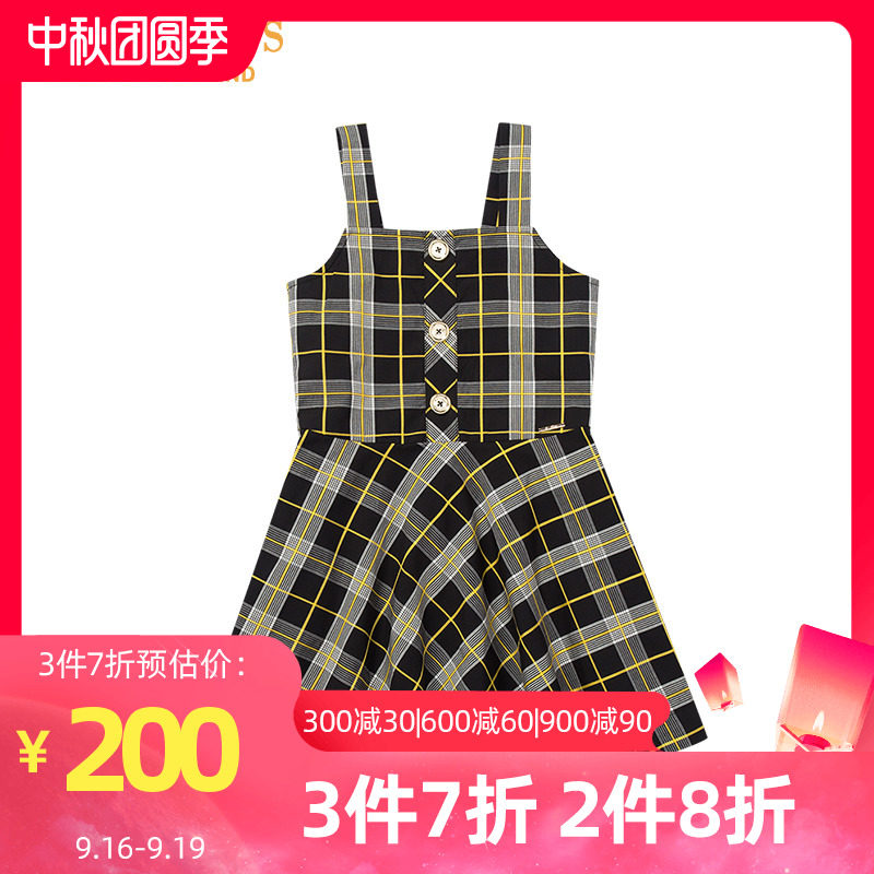 eland kids衣恋童装秋女童吊带裙 elandkids衣恋连衣裙