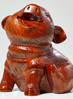 黄花梨木雕摆件可爱客厅