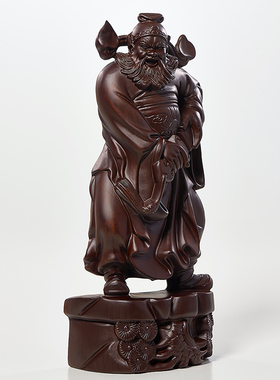 黑檀木雕钟馗家居店铺明清古典