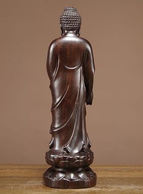 定制黑檀木雕阿弥陀佛大