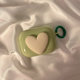 Matcha Green Three-dimensional Heart Suitable for AirPods Protective Case Niche Ins Style Solid Color Pro Protective Case AirPods3/2 Second Generation Silicone Apple Bluetooth Wireless Headphone Box Soft Female New Style