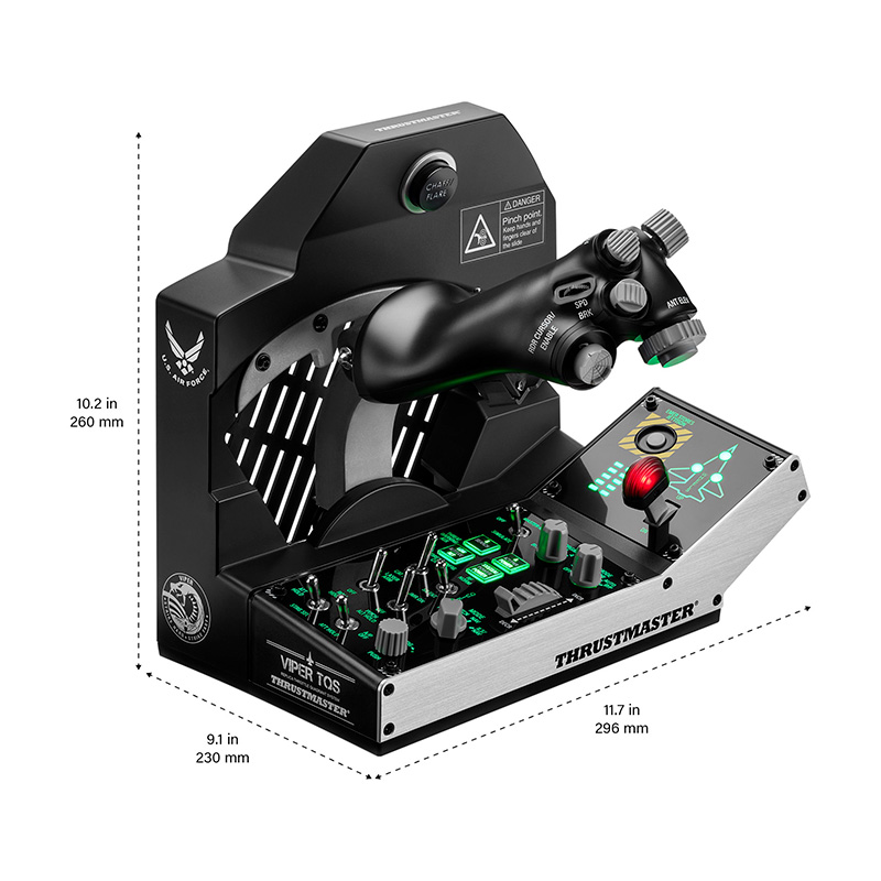 图马斯特F-16TQS VIPER毒蛇模拟飞行摇杆模拟器飞机外设游戏手柄全套设备驾驶舱直升机战斗机电脑PC 图马思特 - 图1