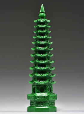 绿色文昌塔摆件文昌塔