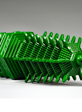 绿色桃木雕刻七层文昌塔摆件